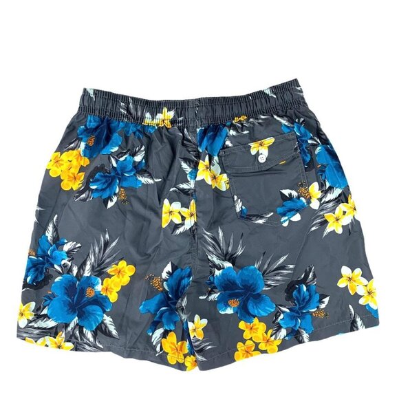 Kanu Surf Quick Dry Board Shorts Men's Swimwear Charcoal/Blue/Yellow Size L - Picture 5 of 12